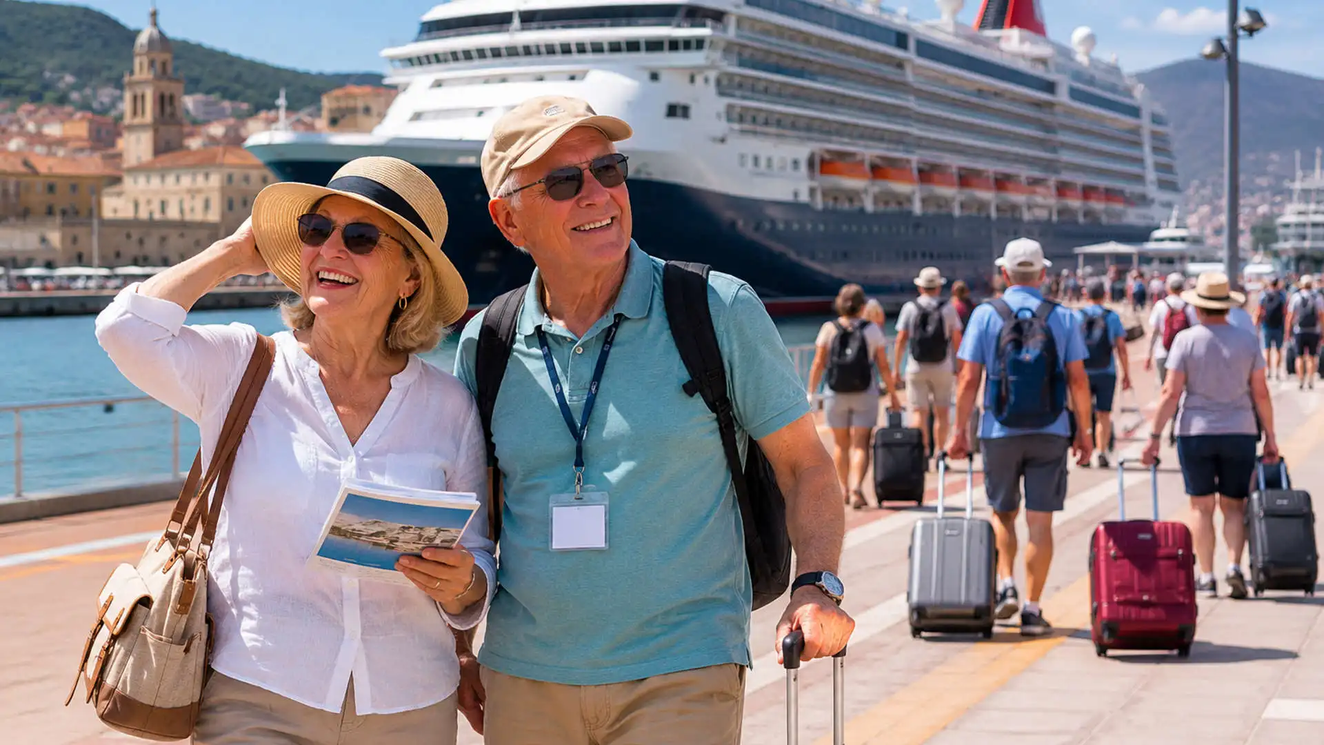 Cruise travelers planning activities before or after their cruise in Barcelona